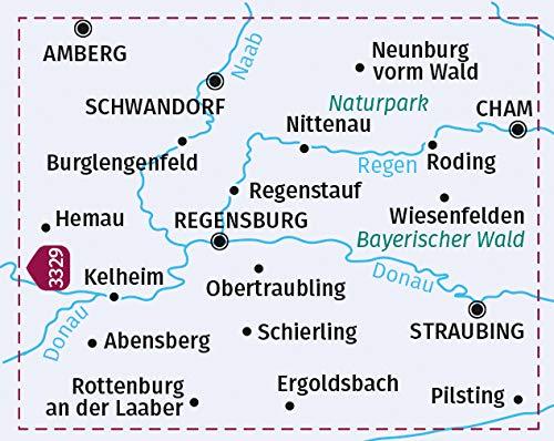 Carte cycliste n° F3330 - Ratisbonne et environs (Allemagne) | Kompass carte cycliste Kompass