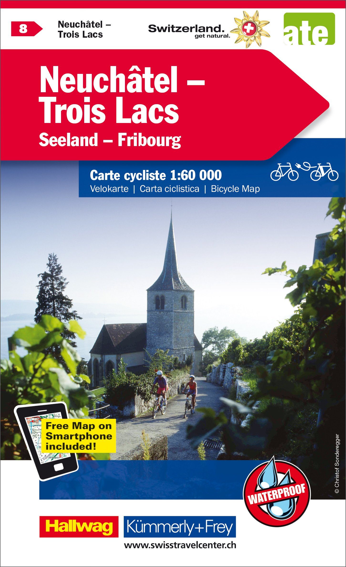 Carte cycliste n° VK.08 - Neuchâtel, Trois Lacs (Suisse) | Kümmerly & Frey carte cycliste Hallwag Kümmerly-Frey Default Title