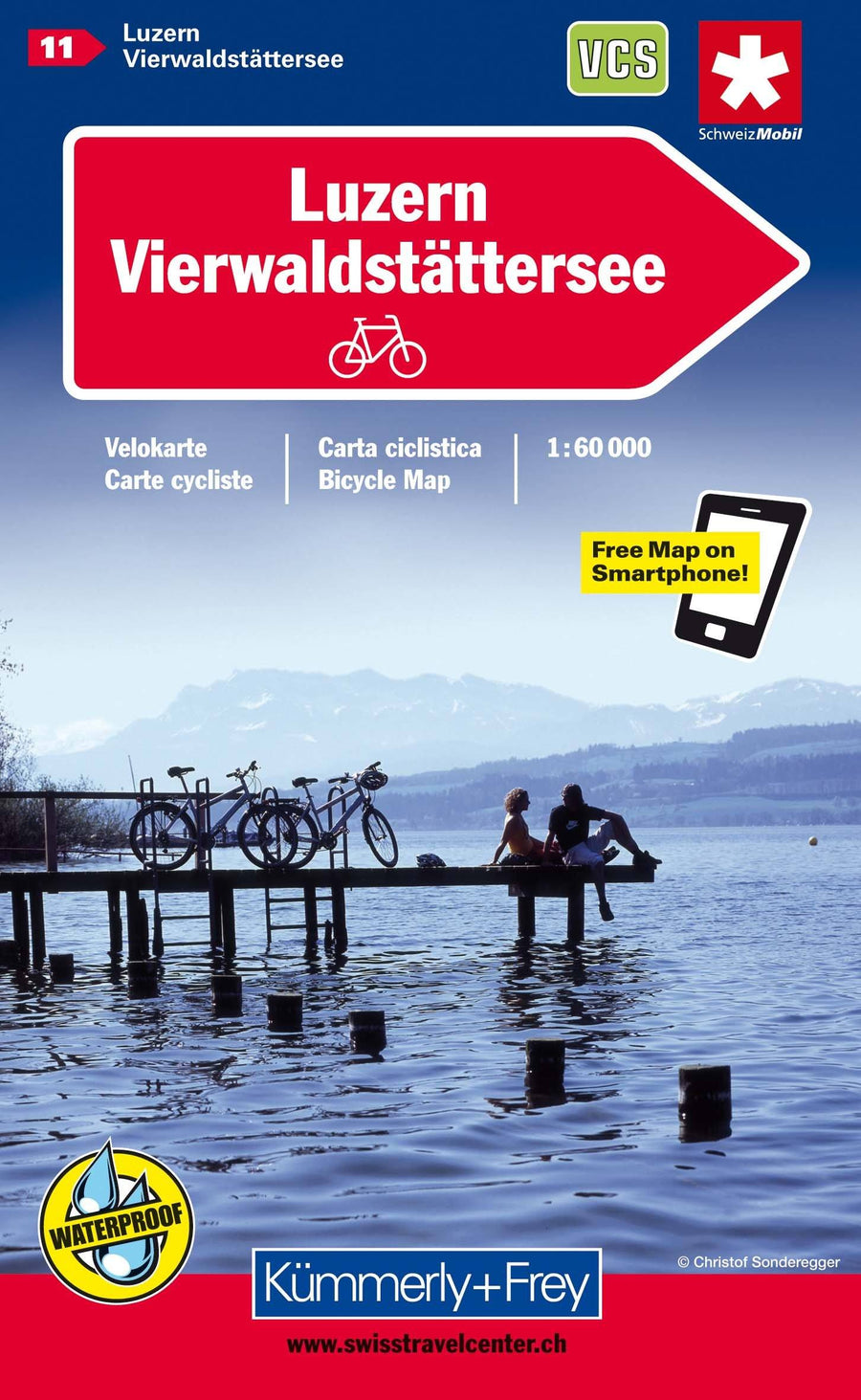 Carte cycliste n° VK.11 - Lucerne, Lac des Quatre-Cantons (Suisse) | Kümmerly & Frey carte pliée Kümmerly & Frey 