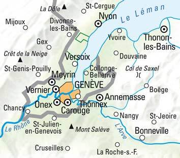 Carte cycliste n° VK.17 - Genève (Suisse) | Kümmerly & Frey carte cycliste Kümmerly & Frey