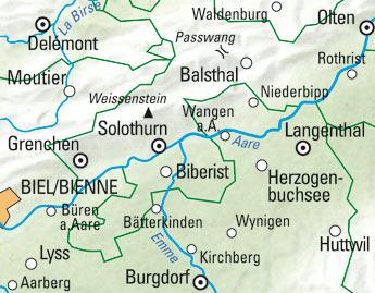 Carte cycliste n° VK.19 - Solothurn (Suisse) | Kümmerly & Frey carte cycliste Hallwag Kümmerly-Frey