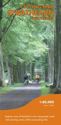 Carte cycliste - Strathearn, Perthshire | Harvey Maps - Cycling maps carte cycliste Harvey Maps