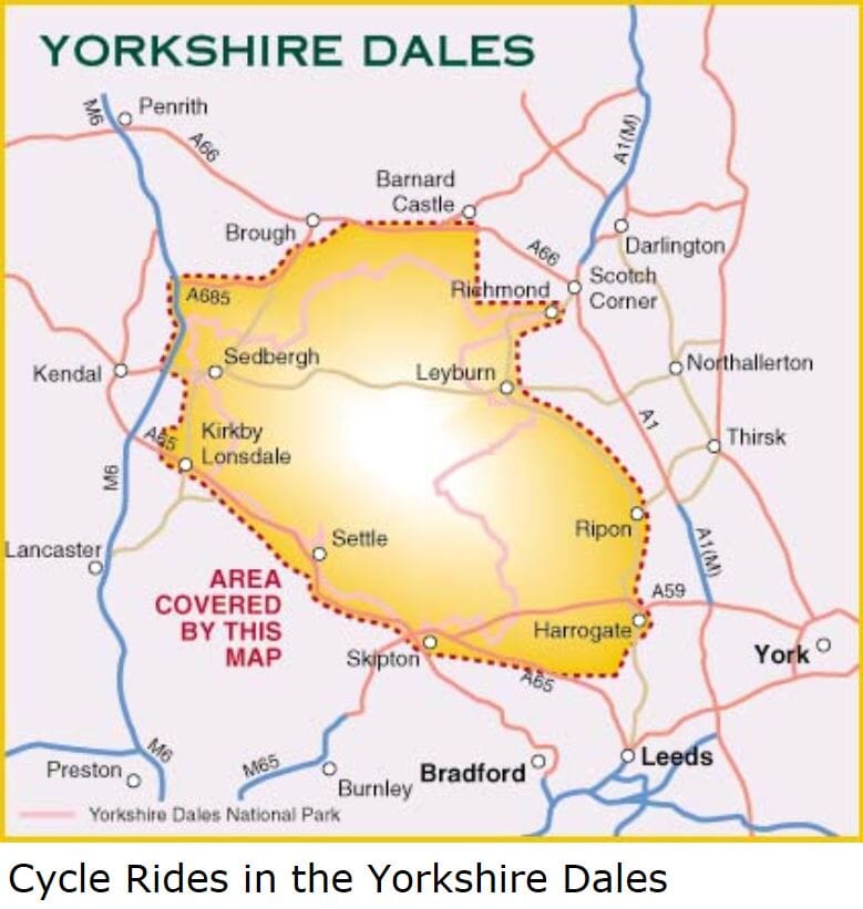 Carte cycliste - Yorkshire Dales, Cycle Rides | Harvey Maps - Cycling maps carte cycliste Harvey Maps Default Title