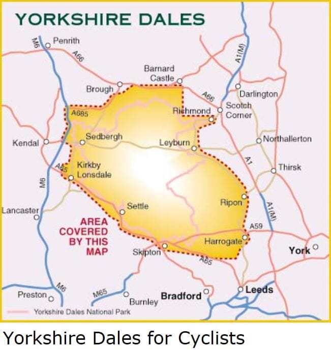 Carte cycliste - Yorkshire Dales | Harvey Maps - Cycling maps carte cycliste Harvey Maps Default Title