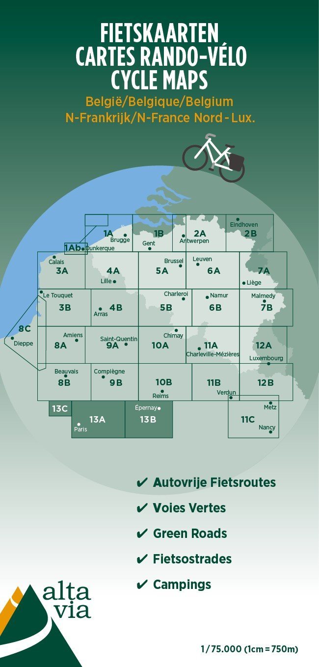 Carte cyclotouristique n° 13 - Paris | Alta Via carte pliée Alta Via 