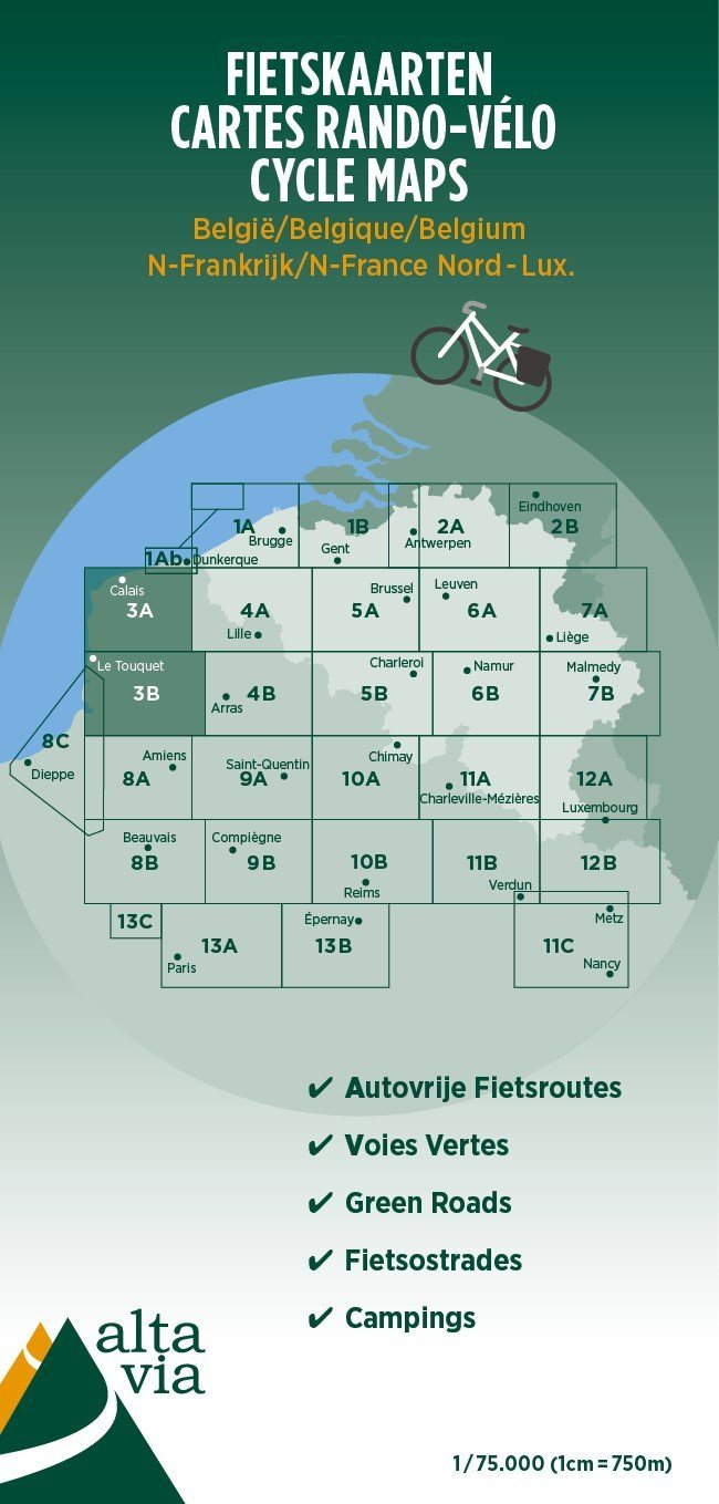 Carte cyclotouristique n° 3 - Calais | Alta Via carte pliée Alta Via 