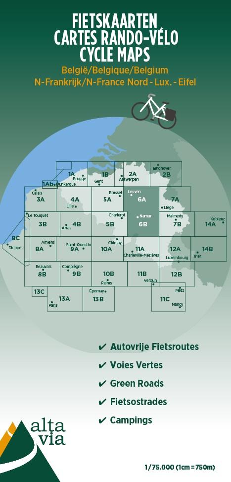 Carte cyclotouristique n° 6 - Brabant & Namur | Alta Via carte pliée Alta Via 