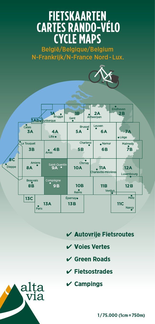 Carte cyclotouristique n° 9 - Compiègne | Alta Via carte pliée Alta Via 