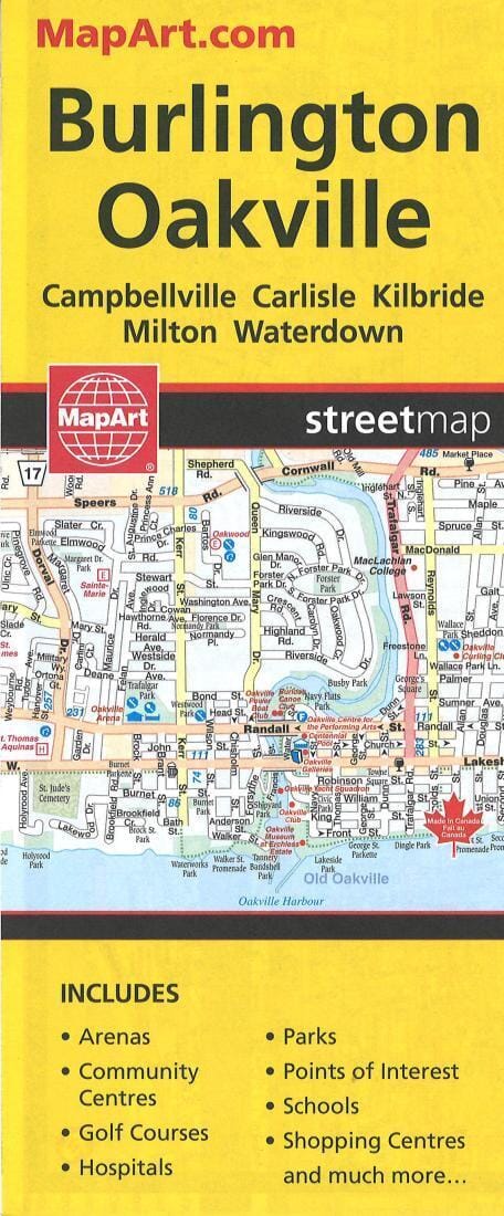 Burlington Oakville Map | Canadian Cartographics Corporation Road Map 