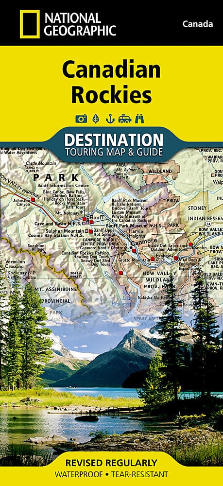 Carte de destination des Rocheuses canadiennes (Alberta, Colombie-Britannique) | National Geographic carte pliée National Geographic 