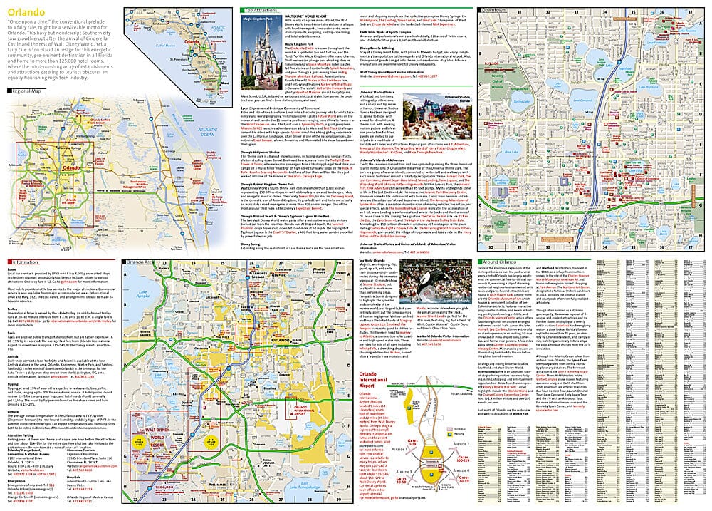 Carte de destination d'Orlando (Floride) | National Geographic carte pliée National Geographic 