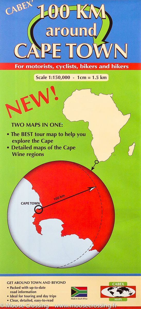 Carte de la région du Cap (Afrique du Sud) | Cabex Map - La Compagnie des Cartes