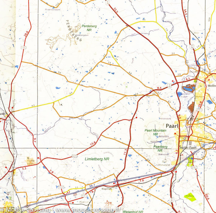 Carte de la région du Cap (Afrique du Sud) | Cabex Map - La Compagnie des Cartes