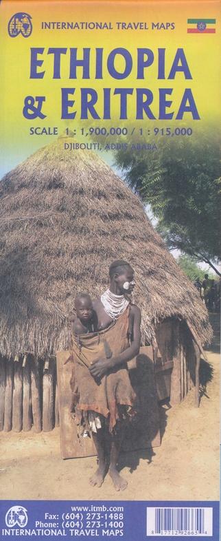 Carte de l'Ethiopie et de l'Erythrée - VERSION MURALE ET PLASTIFIEE | ITM carte murale grand tube ITM 