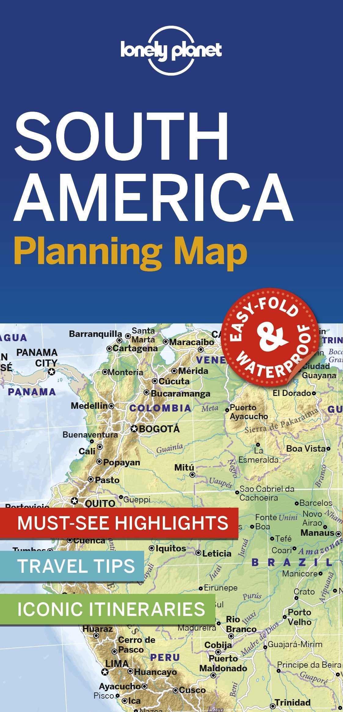 Carte de planification (en anglais) - America South | Lonely Planet carte routière Lonely Planet EN