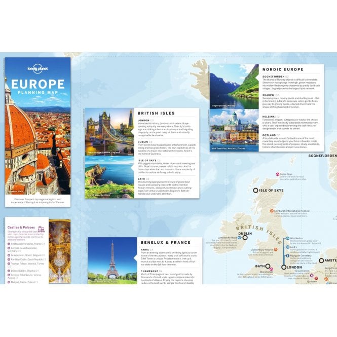 Carte de planification (en anglais) - Europe | Lonely Planet carte routière Lonely Planet EN
