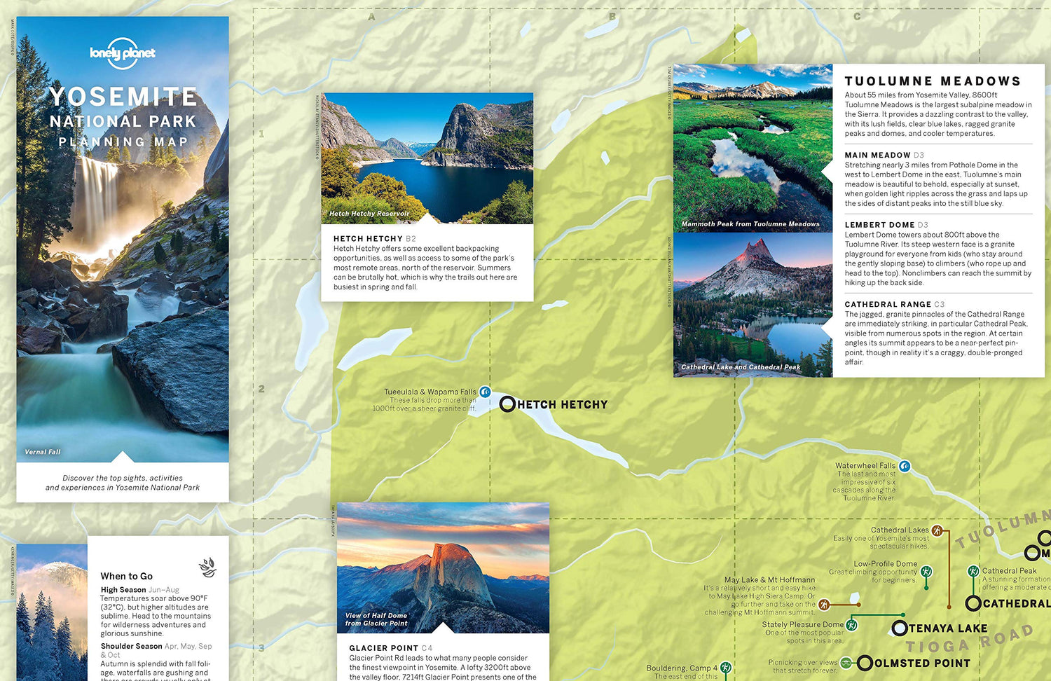 Carte de planification (en anglais) - Yosemite national park | Lonely Planet carte routière Lonely Planet EN