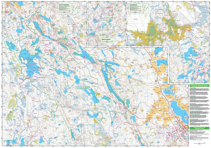 Carte de plein air n° 06 - Helvetinjärvi Seitseminen (Finlande) | Karttakeskus carte pliée Karttakeskus 