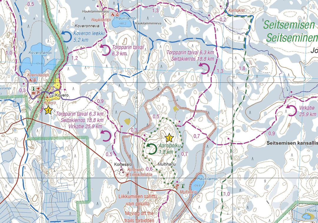 Carte de plein air n° 06 - Helvetinjärvi Seitseminen (Finlande) | Karttakeskus carte pliée Karttakeskus 