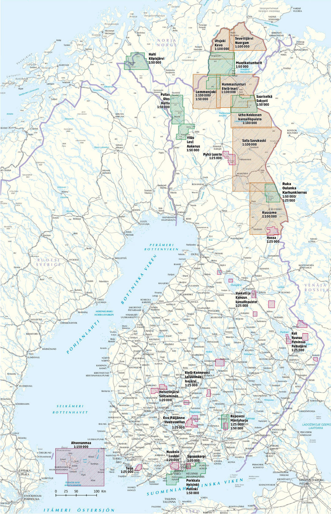 Carte de plein air n° 11 - Nuuksio Luukki (Finlande) | Karttakeskus carte pliée Karttakeskus 