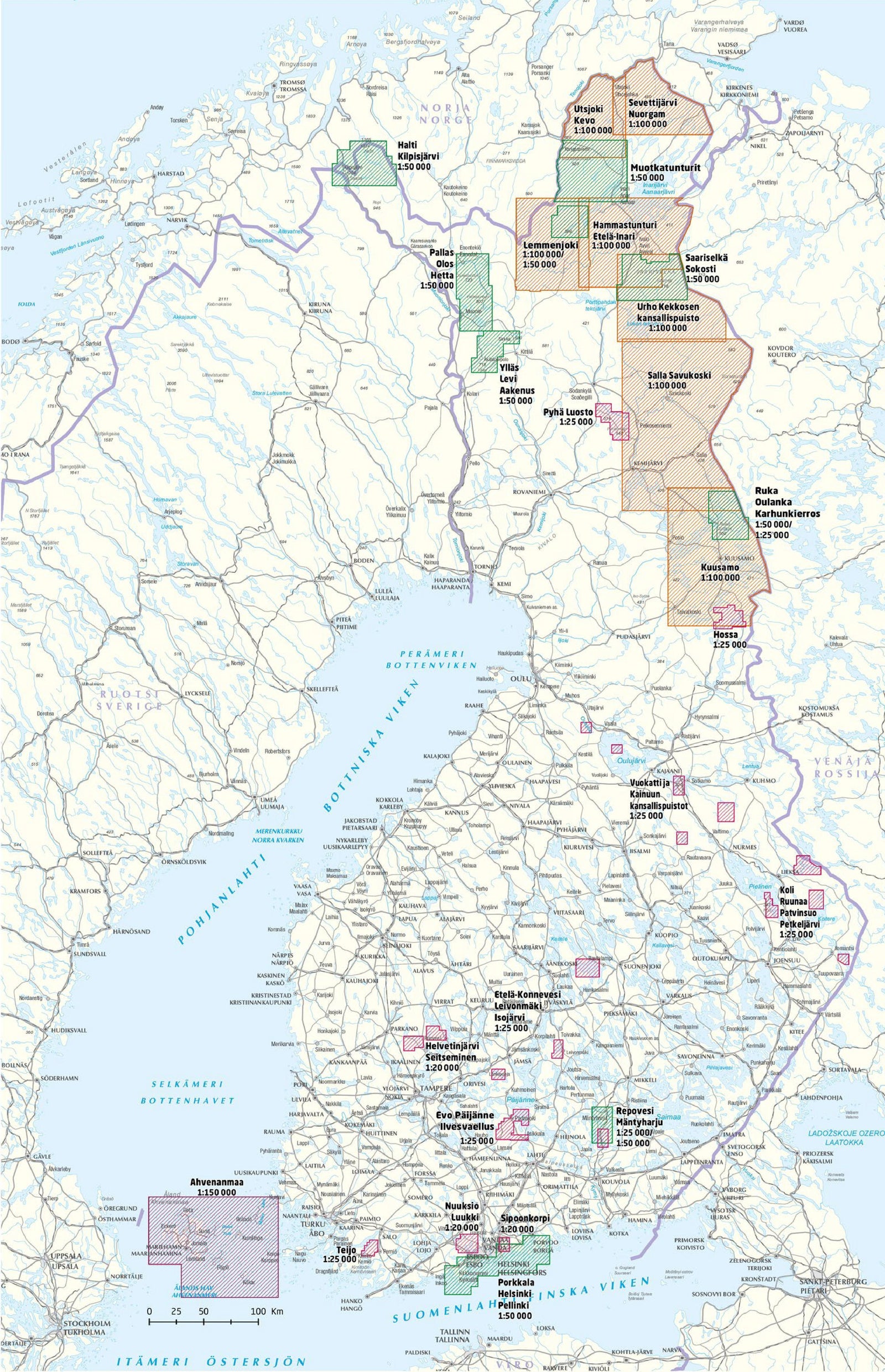 Carte de plein air n° 11 - Nuuksio Luukki (Finlande) | Karttakeskus carte de randonnée Karttakeskus