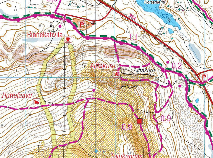 Carte de plein air n° 25 - Pyha Luosto (Finlande) | Karttakeskus carte pliée Karttakeskus 