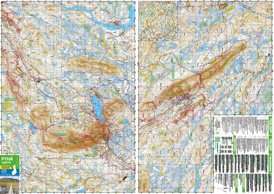Carte de plein air n° 25 - Pyha Luosto (Finlande) | Karttakeskus carte de randonnée Karttakeskus