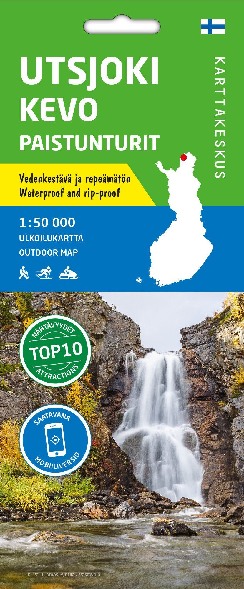 Carte de plein air n° 26 - Utsjoki Kevo Paistunturit (Finlande) | Karttakeskus carte pliée Karttakeskus 
