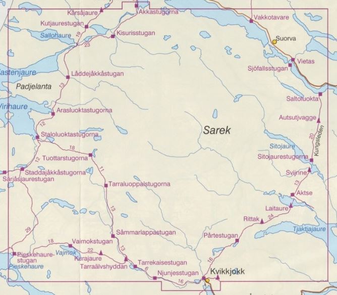 Carte de plein air n° BD10 - Sareks nationalpark (Suède) | Norstedts - Fjällkartan carte de randonnée Norstedts