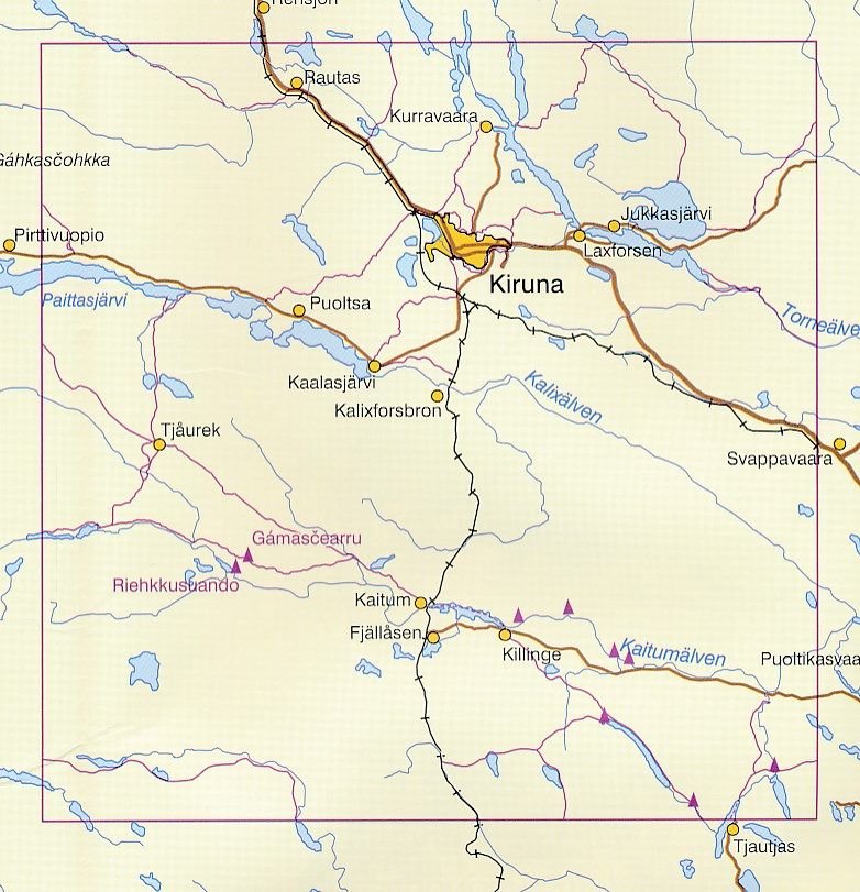 Carte de plein air n° BD4 - Kiruna (Suède) | Norstedts - Fjällkartan carte de randonnée Norstedts