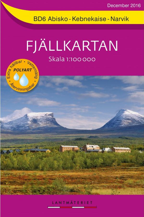 Carte de plein air n° BD6 - Abisko, Kebnekaise, Narvik (Suède) | Norstedts - Fjällkartan carte de randonnée Norstedts Default Title