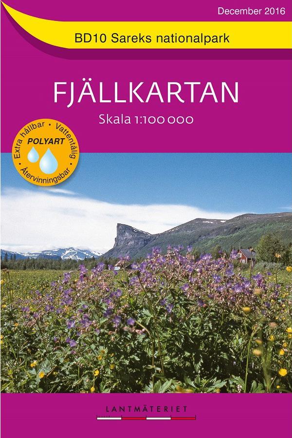 Carte de plein air n° SE.F.BD10 - Sareks nationalpark (Suède) | Norstedts - Fjällkartan carte pliée Norstedts 