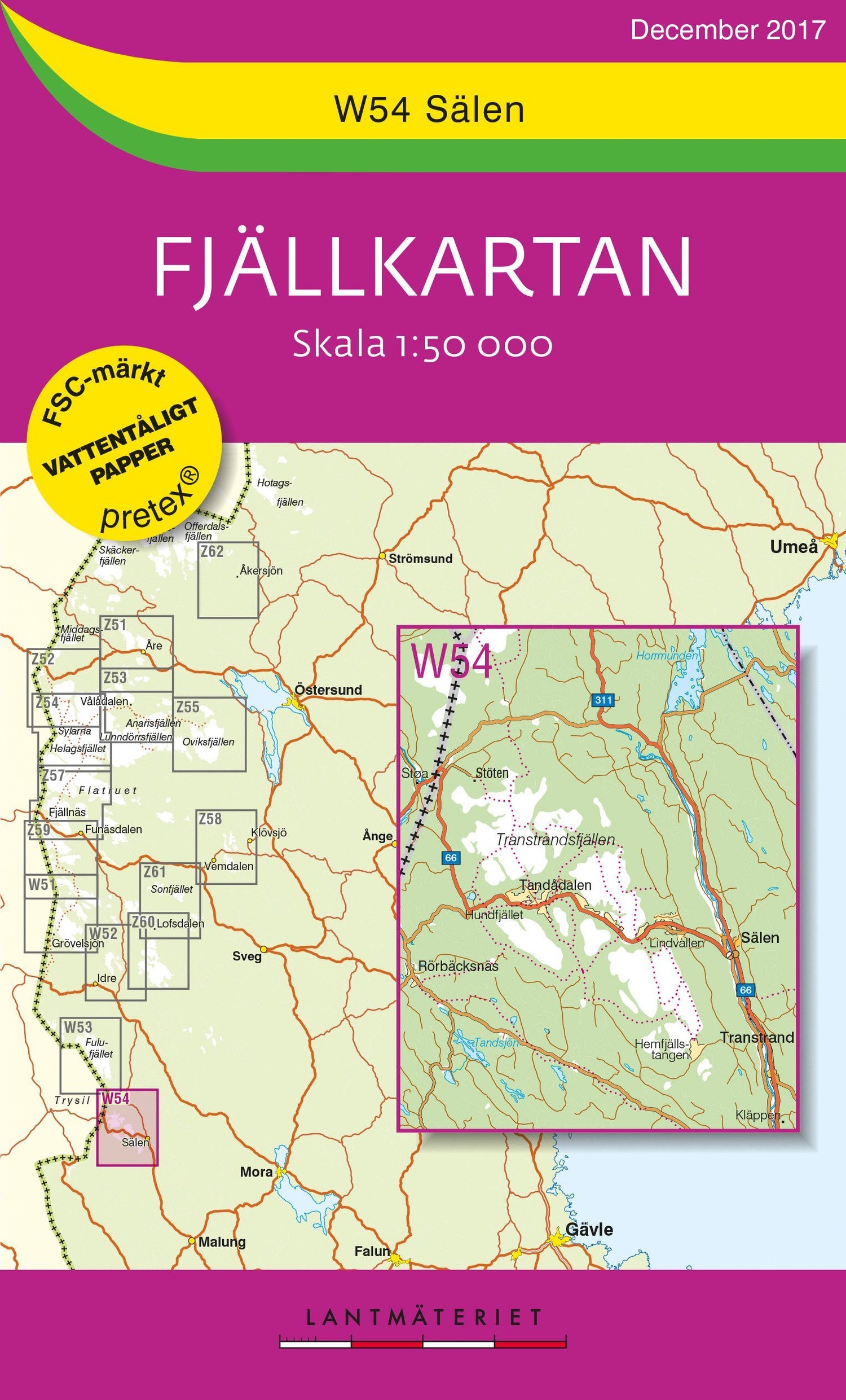 Carte de plein air n° W54 - Sälen (Suède) | Norstedts - Fjällkartan carte de randonnée Norstedts Default Title