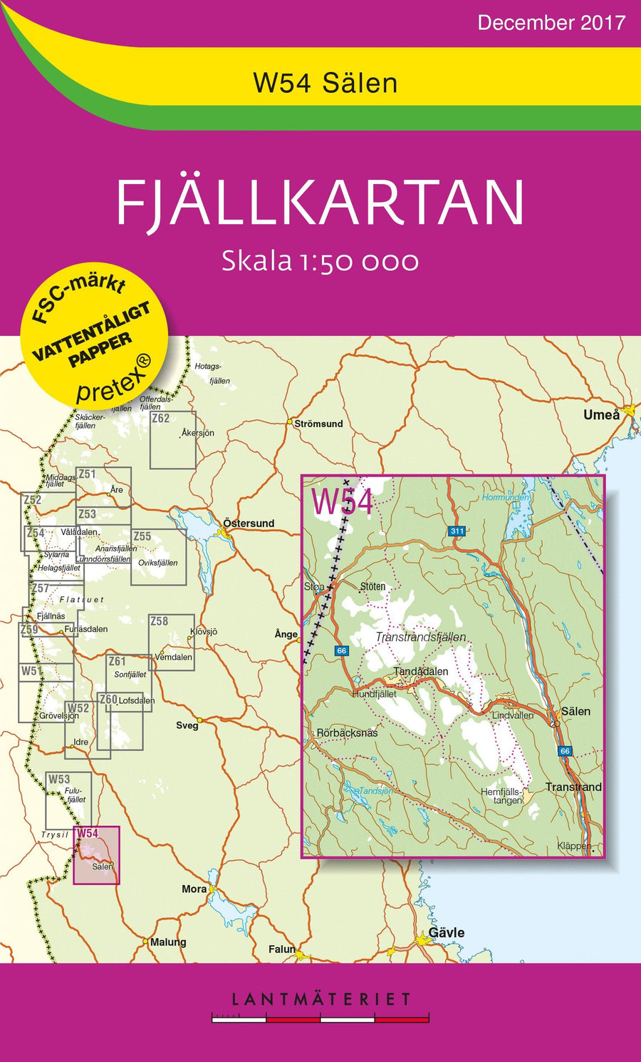 Carte de plein air n° SE.F.W54 - Sälen (Suède) | Norstedts - Fjällkartan carte pliée Norstedts 