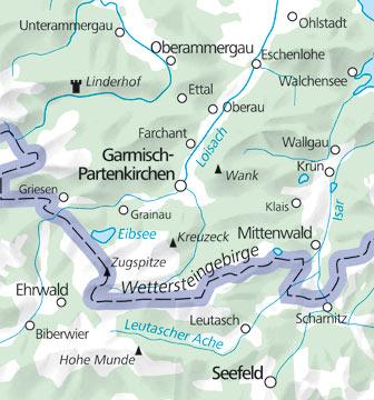 Carte de plein air n° WK.03 - Garmisch, Partenkirchen, Wettersteingebirge (Allemagne) | Kümmerly & Frey carte de randonnée Kümmerly & Frey