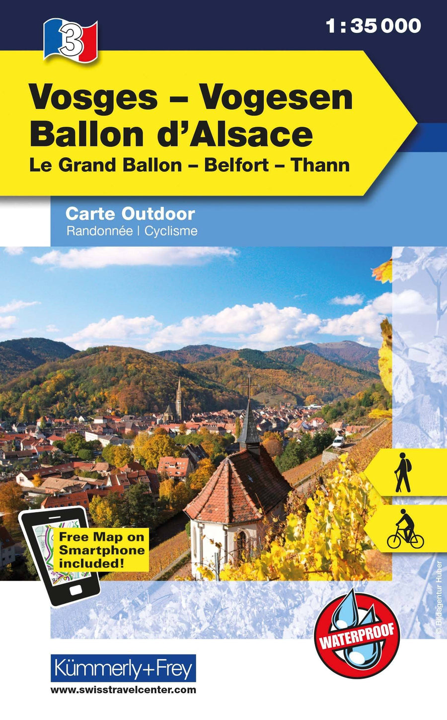 Carte de plein air n° WK.03 - Vosges - Ballon d'Alsace FMS (France) | Kümmerly & Frey carte pliée Kümmerly & Frey 