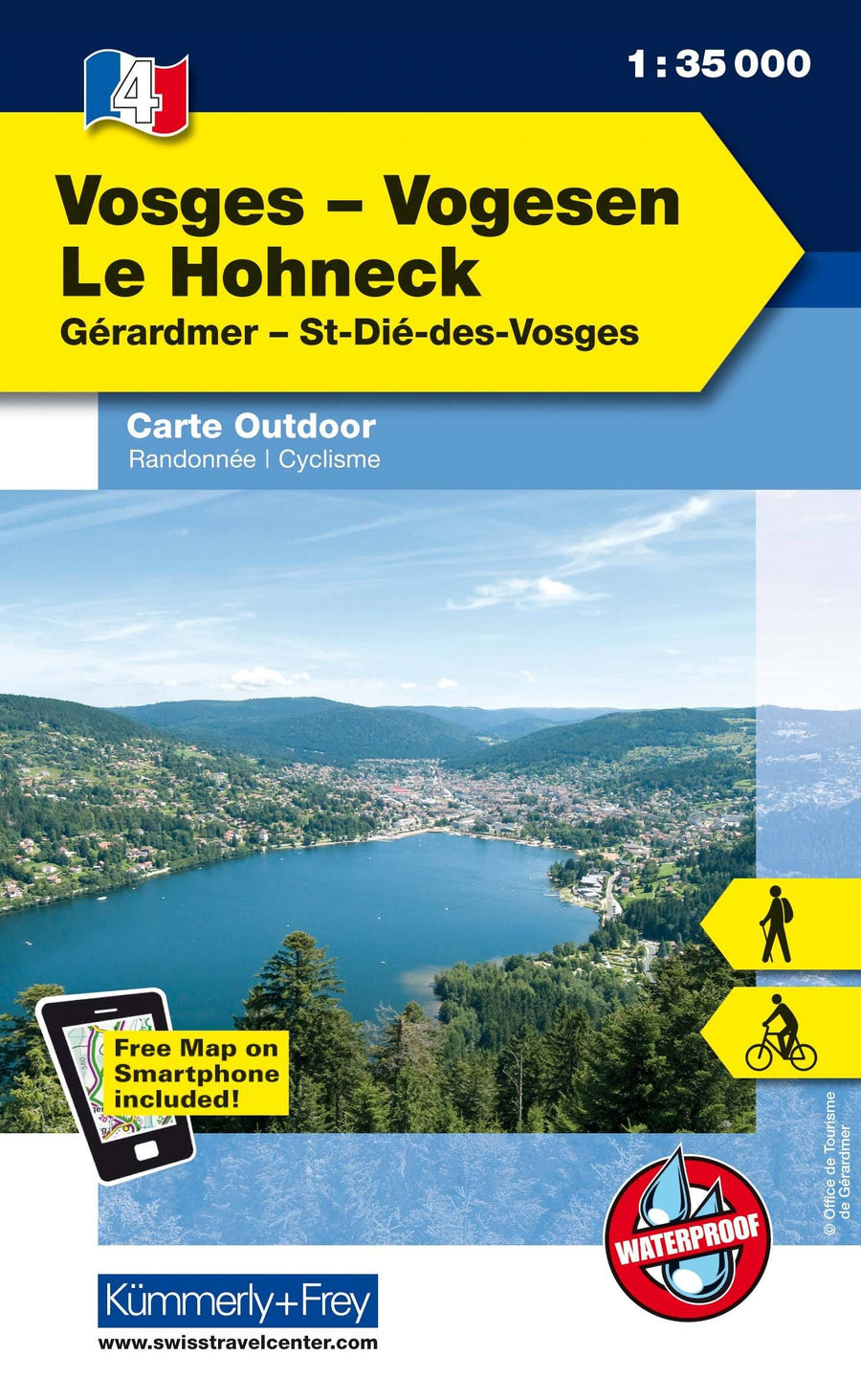 Carte de plein air n° WK.04 - Vosges - Le Hohneck FMS (France) | Kümmerly & Frey carte pliée Kümmerly & Frey 