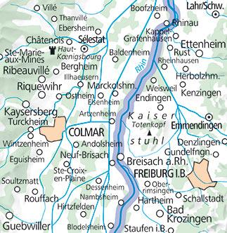Carte de plein air n° WK.05 - Colmar - Sélestat (Alsace) | Kümmerly & Frey carte de randonnée Kümmerly & Frey