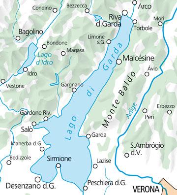 Carte de plein air n° WK.07 - Lac de Garde (Italie) | Kümmerly & Frey carte de randonnée Kümmerly & Frey