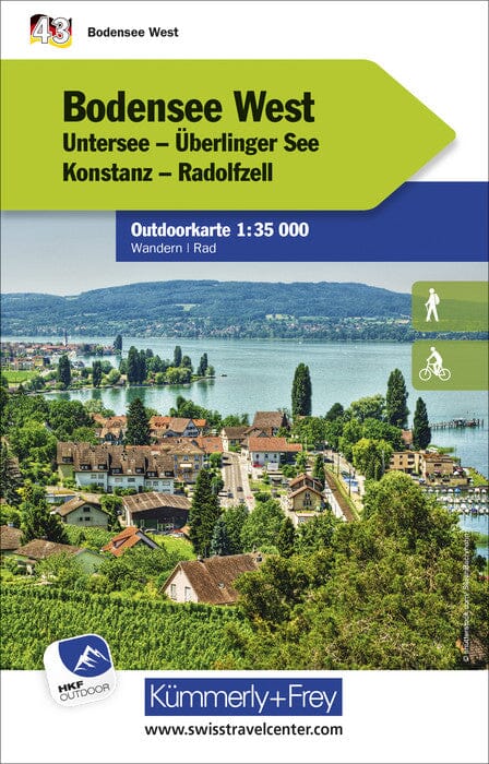 Carte de plein air n° WK.43 - Lac de Constance Ouest (Allemagne) | Kümmerly & Frey carte de randonnée Kümmerly & Frey