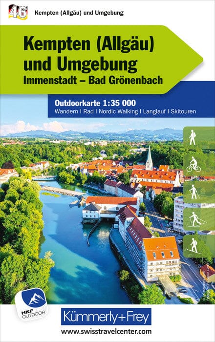 Carte de plein air n° WK.46 - Kempten, Allgäu (Allemagne) | Kümmerly & Frey carte pliée Kümmerly & Frey 