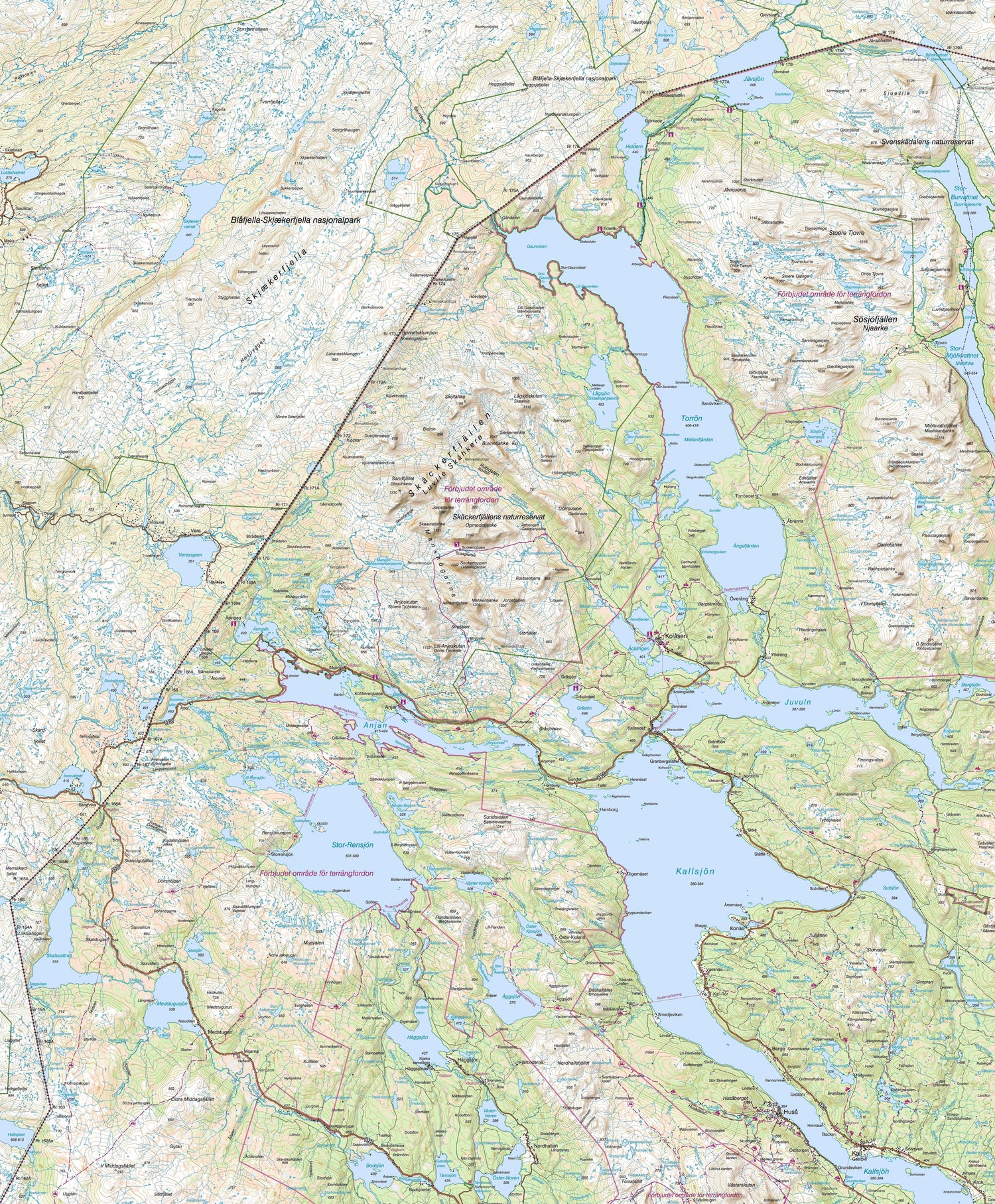Carte de plein air n° Z4 - Skäckerfjällen, Kall (Suède) | Norstedts - Fjällkartan carte de randonnée Norstedts