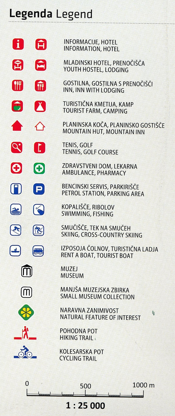 Carte de poche - Bled (Slovénie) | Kartografija carte pliée Kartografija 