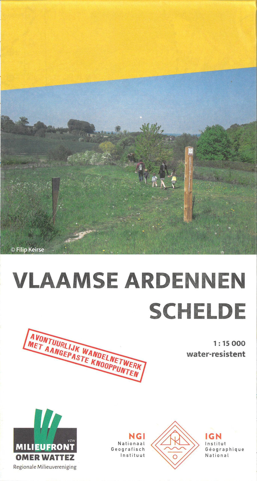 Carte de promenades - Ardennes flamandes / Escaut - avec points nœuds (Belgique) | NGI carte pliée IGN Belgique 