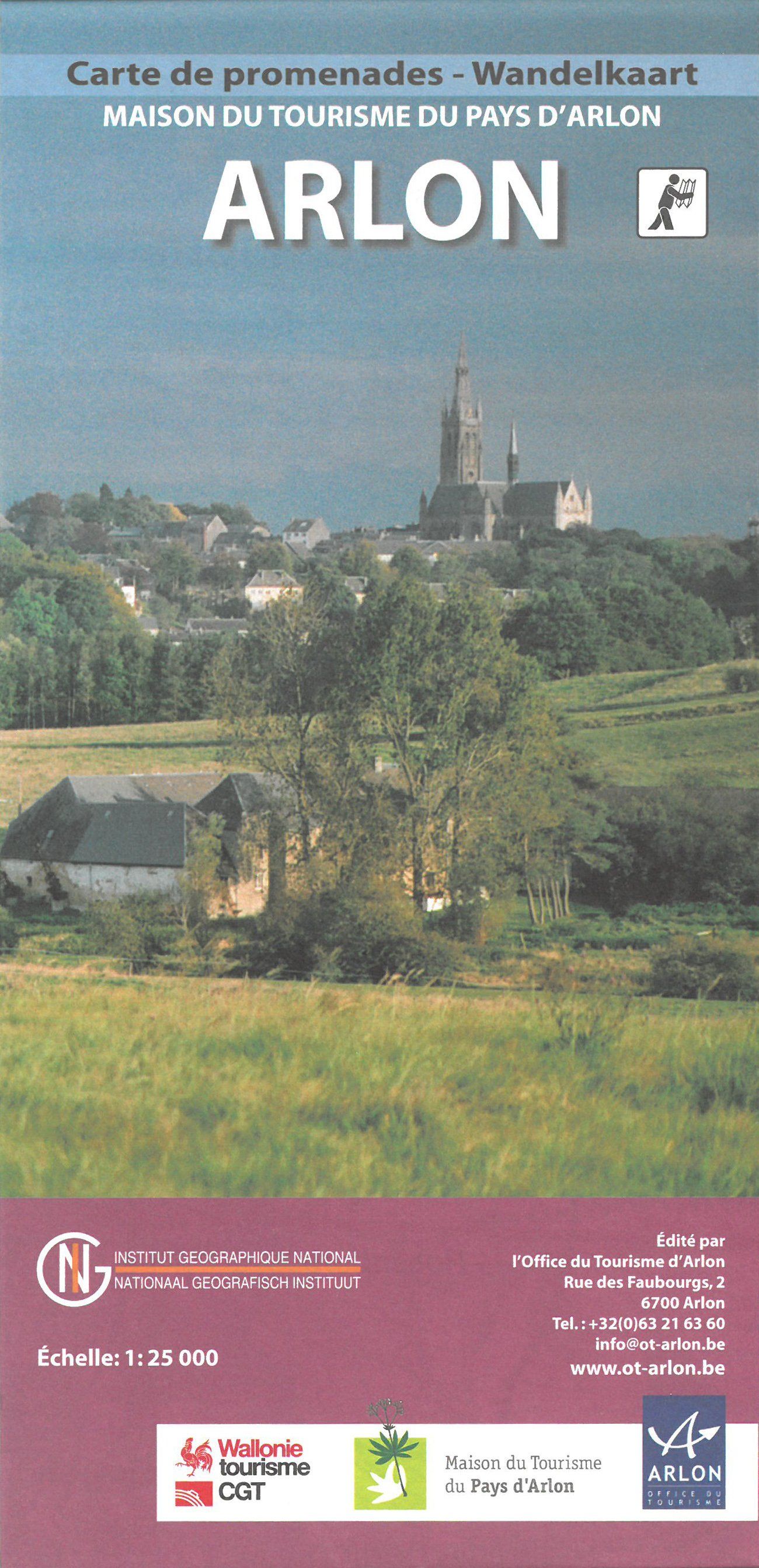 Carte de promenades - Arlon (Belgique) | NGI carte de randonnée IGN Belgique Default Title