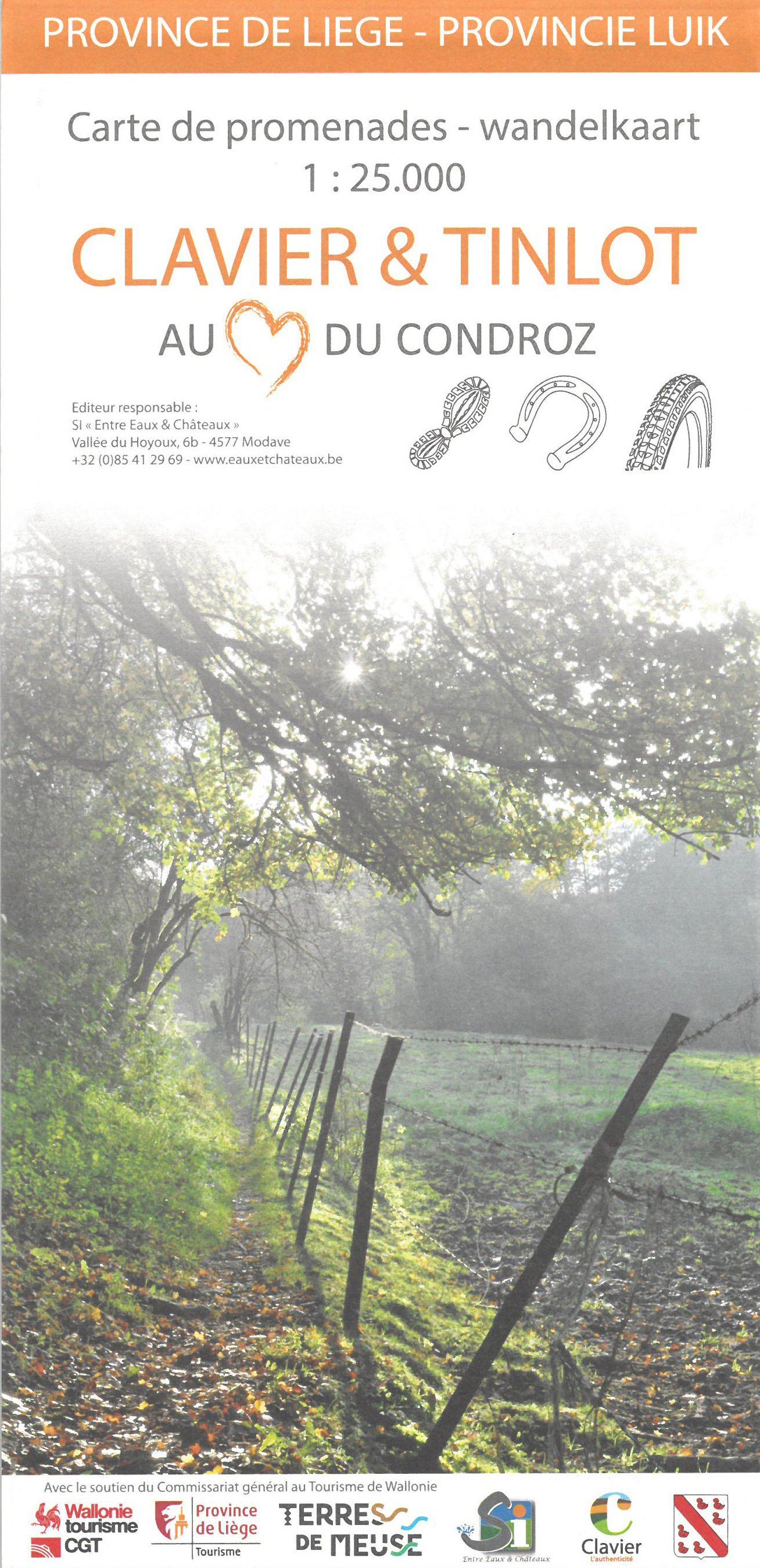 Carte de promenades - Clavier, Tinlot (Belgique) | NGI carte de randonnée IGN Belgique Default Title