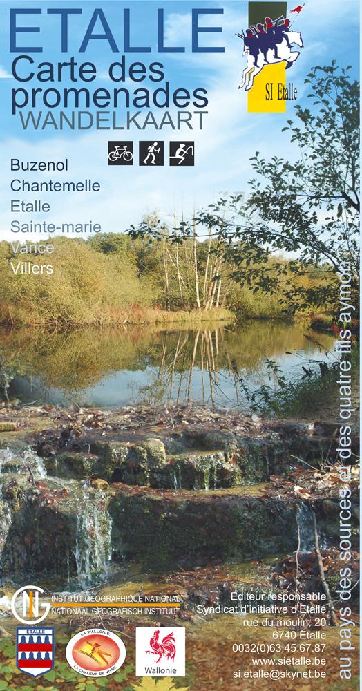 Carte de promenades - Etalle (Belgique) | NGI carte pliée IGN Belgique 