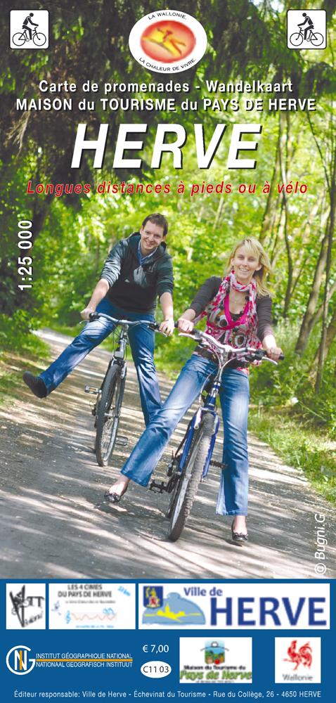 Carte de promenades - Herve (Belgique) | NGI carte de randonnée IGN Belgique Default Title