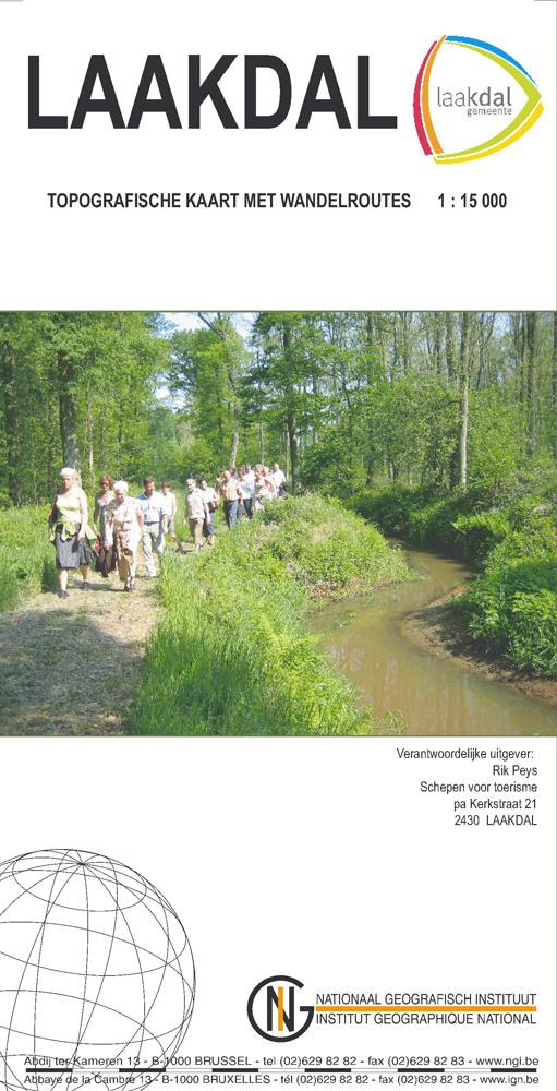 Carte de promenades - Laakdal (Belgique) | NGI carte pliée IGN Belgique 