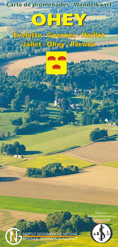 Carte de promenades - Ohey (Belgique) | NGI carte pliée IGN Belgique 